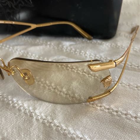 damensonnenbrille versace n86|Vintage Versace N86/H Women Sunglasses Yellow. Gold medal .